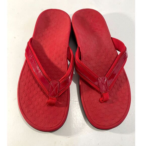 Vionic Tide II sandals sleek comfort islander design festive holiday red women 9 - Picture 1 of 6